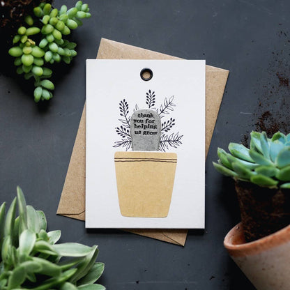 'Thank You For Helping Me Grow' Plant Marker: Thank you for helping me grow