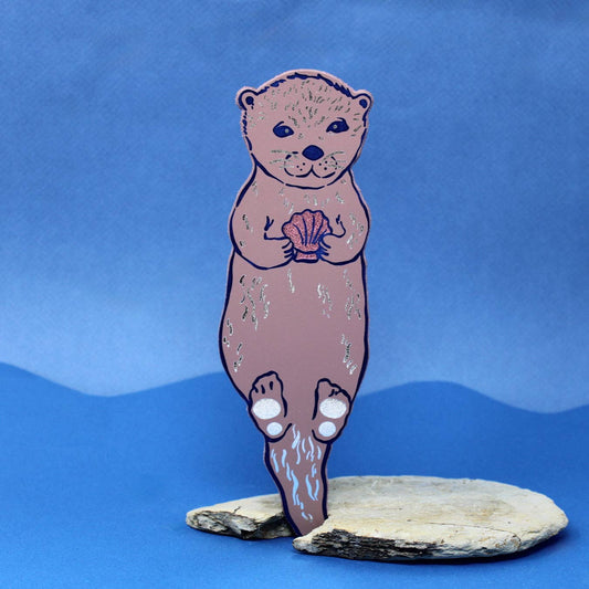 Otter Bookmark: Dusty Pink