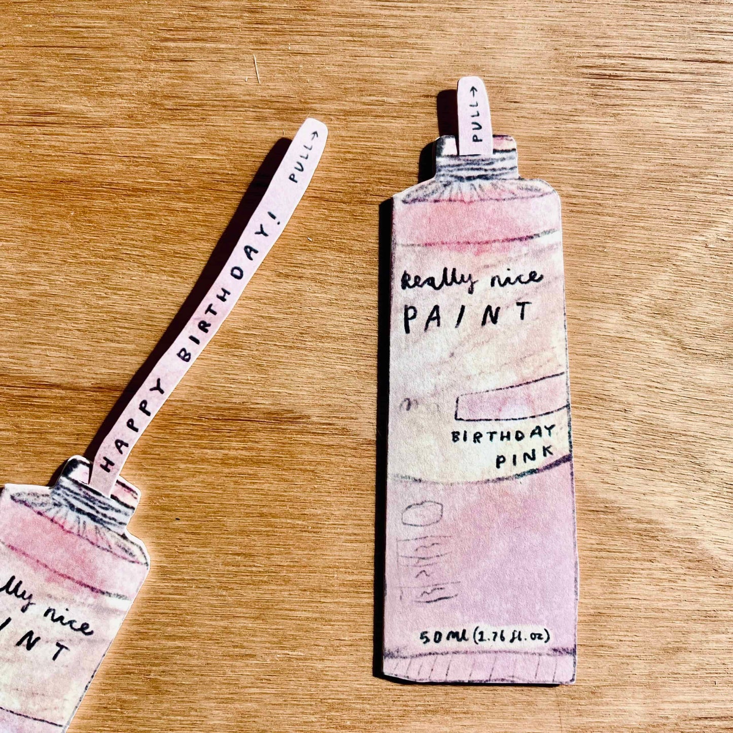 PINK PAINT BIRTHDAY CARD