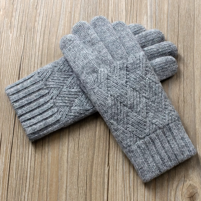 Double-Layered Wool Gloves for Men - Touchscreen Friendly: No.4