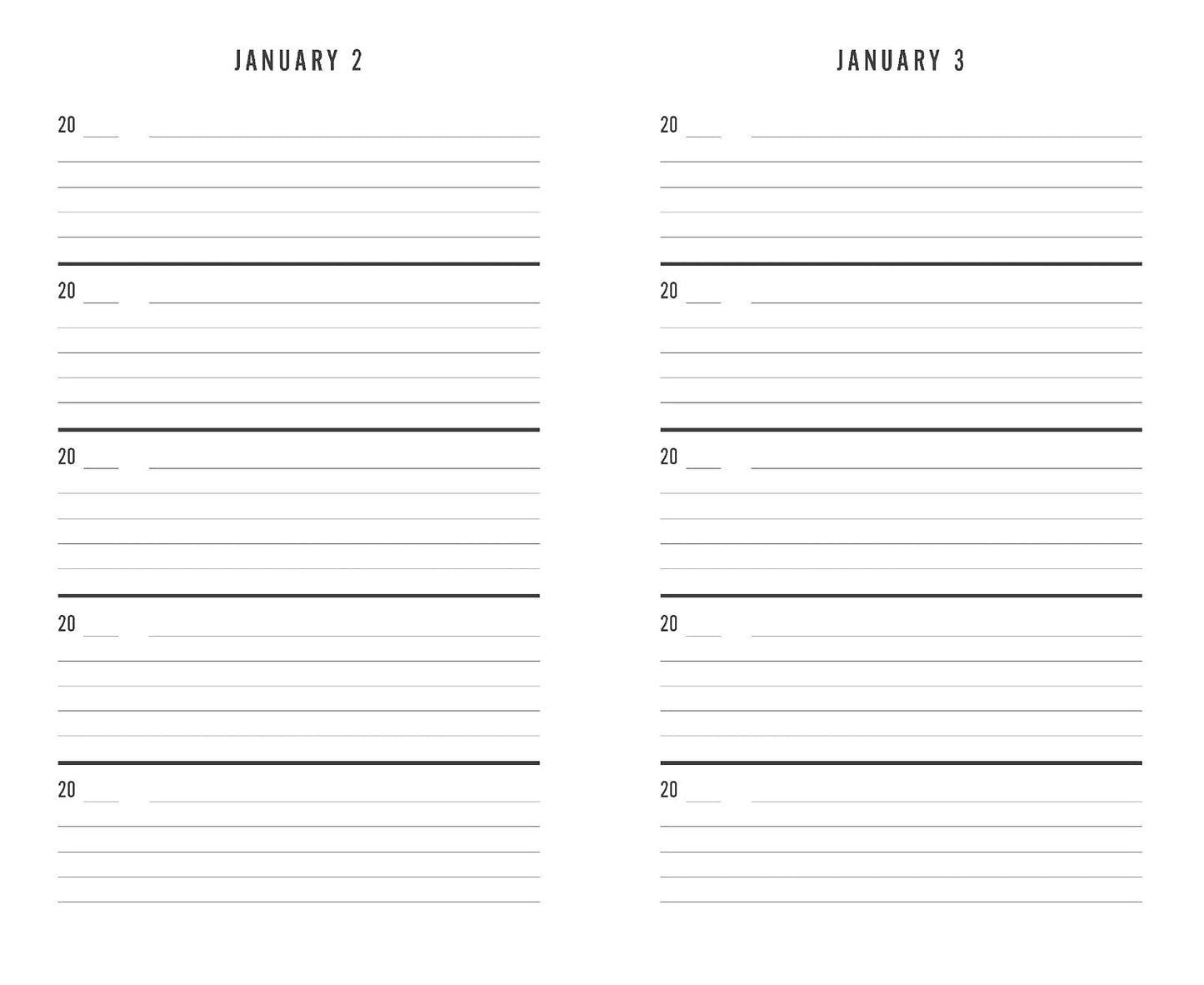 One Line a Day: Five Year Memory Book Black Canvas