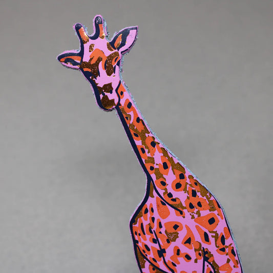Giraffe Bookmark Hot Pink