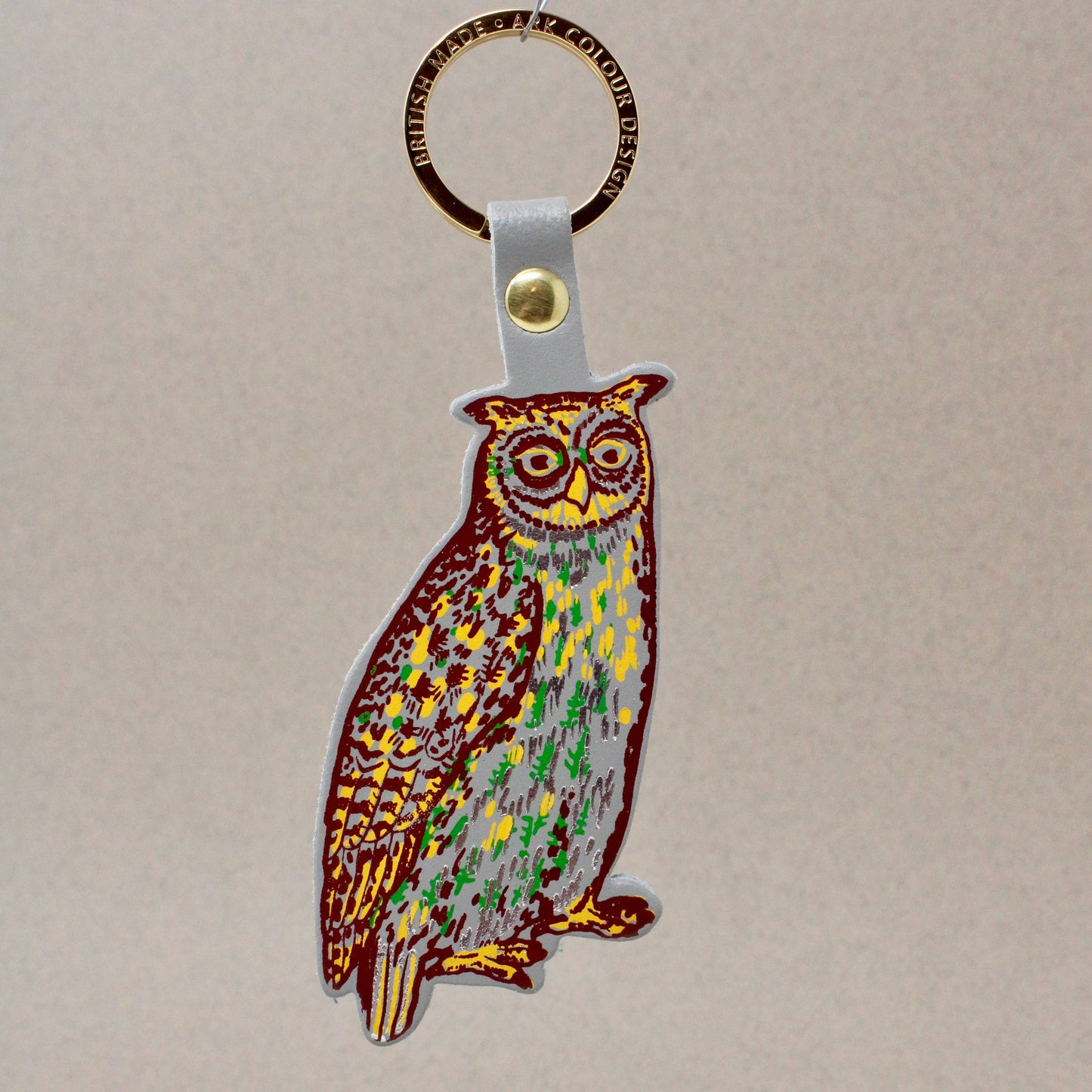 Nocturnal Owl Key Fob: Grey