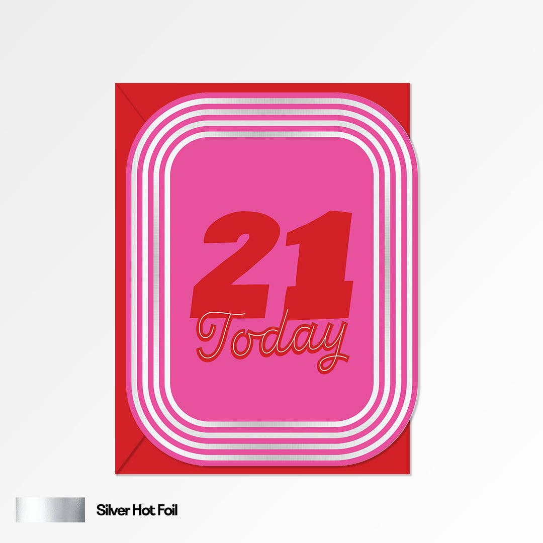 21 Age Birthday Card