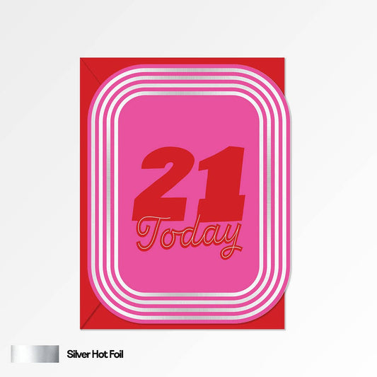 21 Age Birthday Card