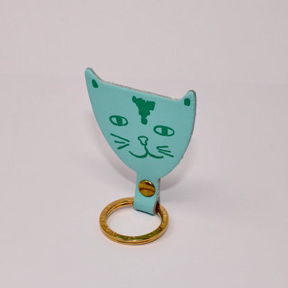 Cat Key Fob: Turquoise