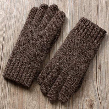 Double-Layered Wool Gloves for Men - Touchscreen Friendly: No.4