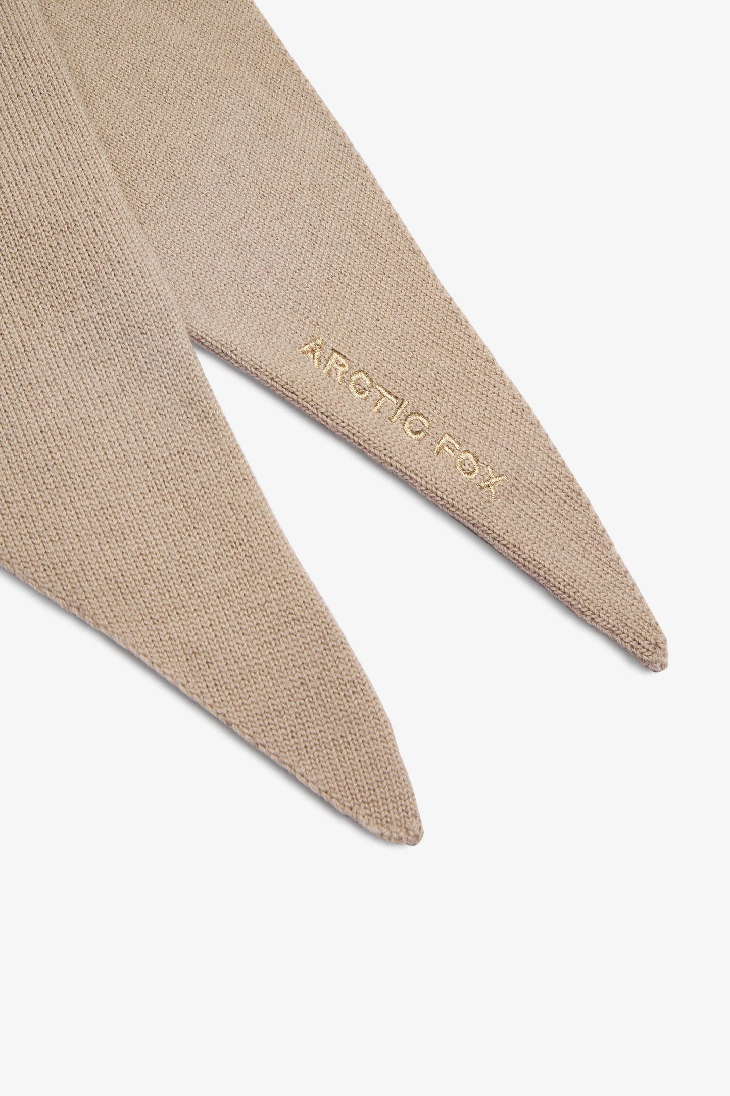 Merino Wool Triangle Scarf - Soft Taupe - AW25
