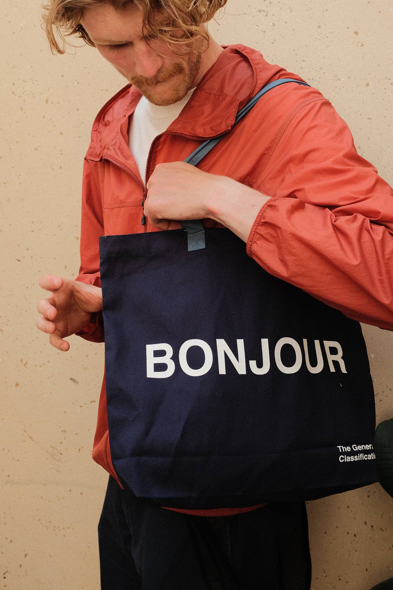 Bonjour Tote Bag Navy