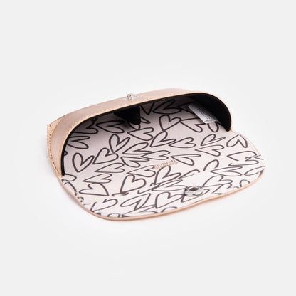 Rose Gold Kraft Flap Glasses Case
