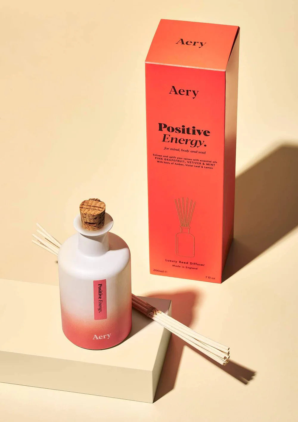 Positive Energy Reed Diffuser - Pink Grapefruit, Vetiver and Mint