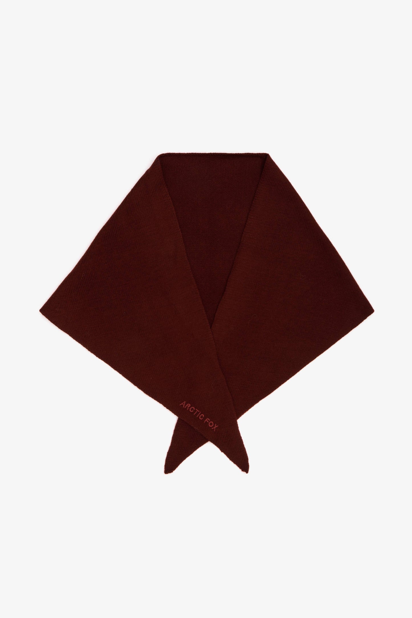 Merino Wool Triangle Scarf - Dark Walnut Brown - AW25