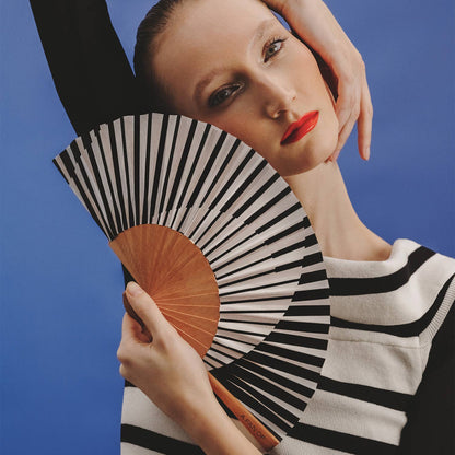 NEW* MINIMAL MELODY Fan - 19 cm - Black and white