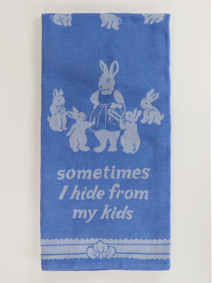 WW643 Sometimes I Hide From My Kids Dish Towel
