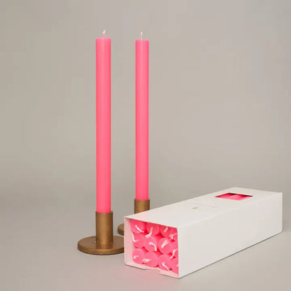 Dinner Candle (single candle) - Fluoro Pink