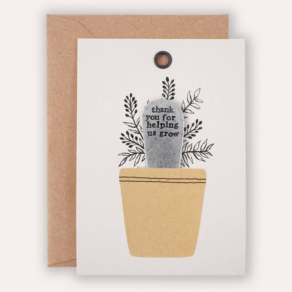 'Thank You For Helping Me Grow' Plant Marker: Thank you for helping me grow
