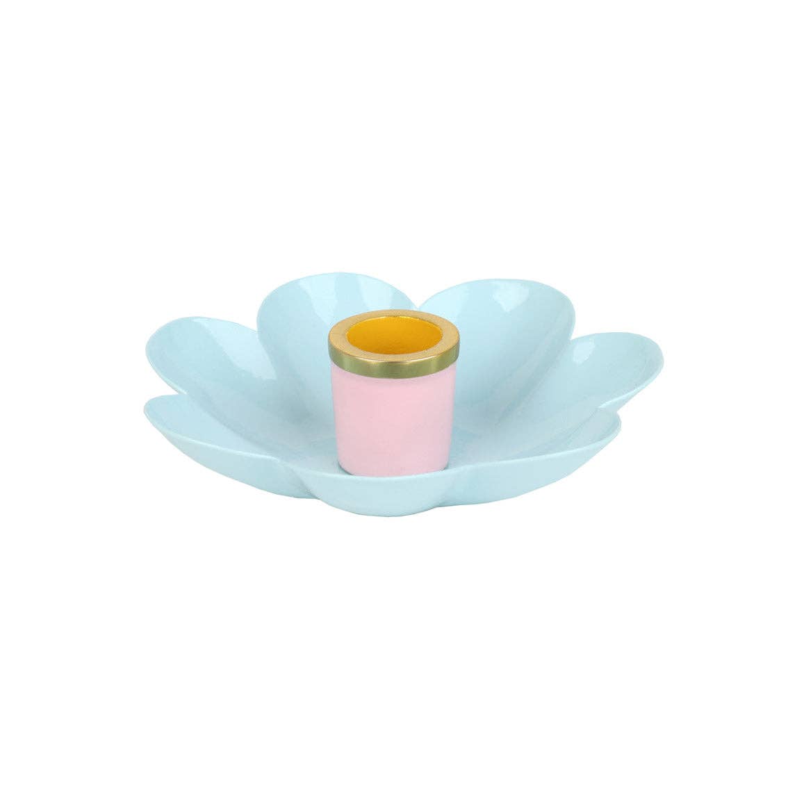 Coloured Enamel Flower Shaped Candle Holders | Summer Decor |