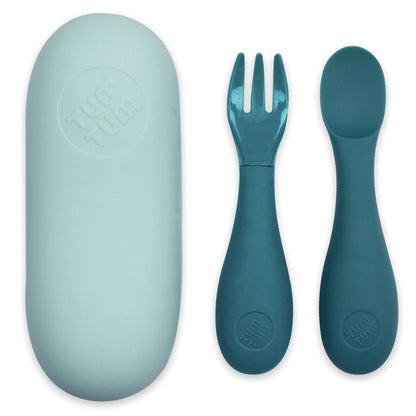 Baby Cutlery Set with Travel Case, Blue