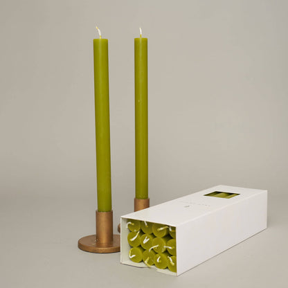 Dinner Candle (single candle) - Leaf Green