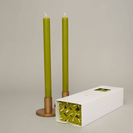 Dinner Candle (single candle) - Leaf Green