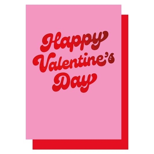 Happy Valentine's Day pink card