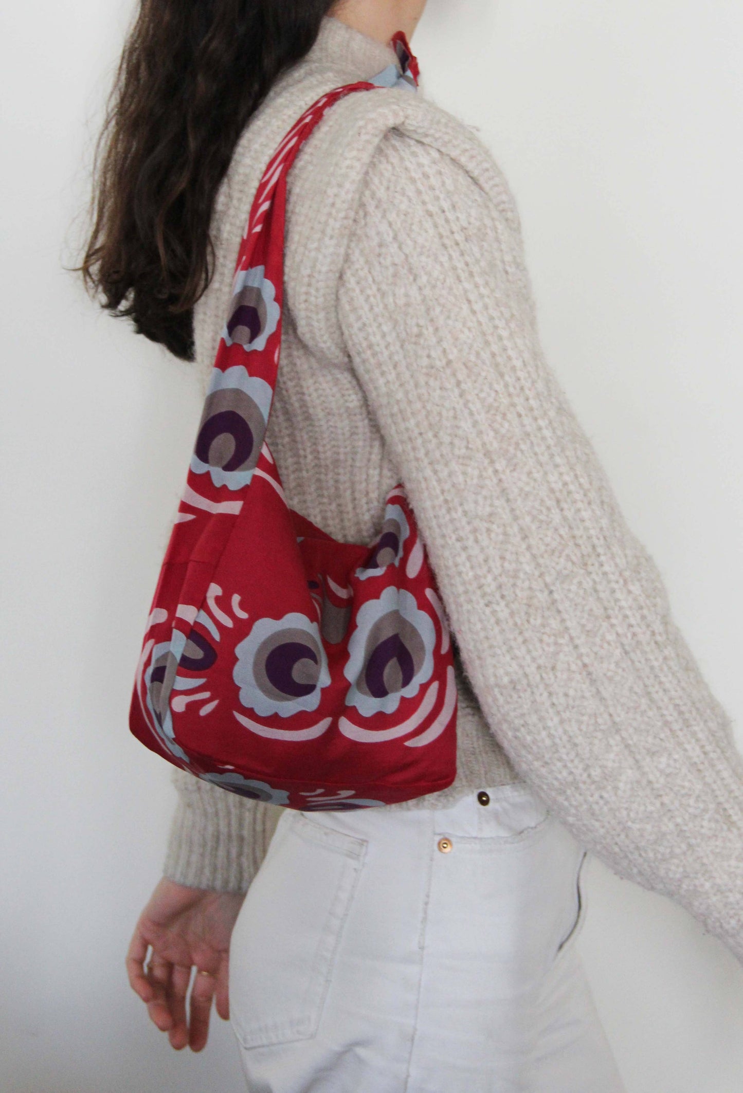 Bobby Bag in Red Zora Silk