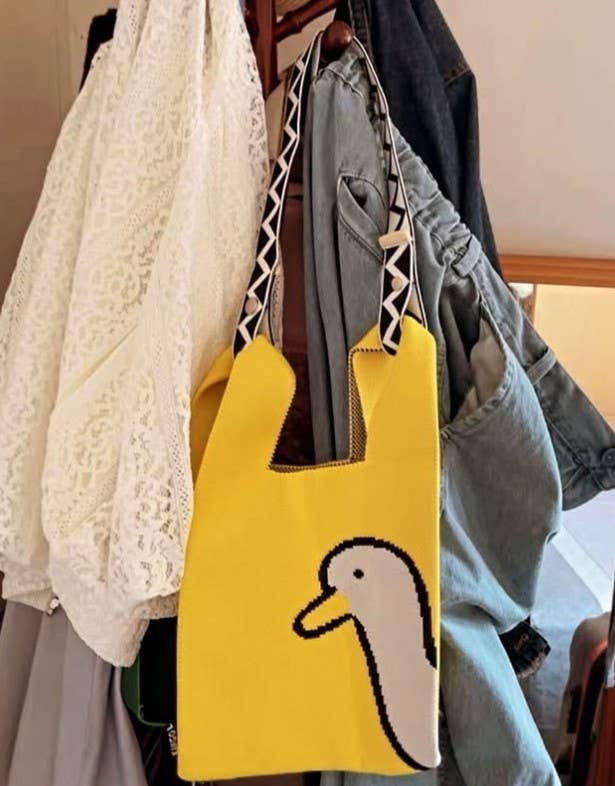 Peek-a-Duck Knitted Bag - Small