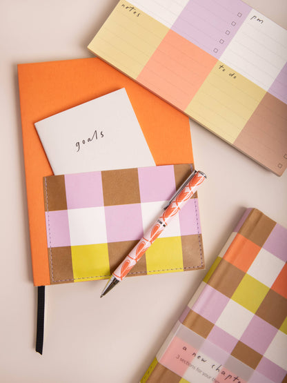 Pink/Orange Linked Hearts Boxed Pen