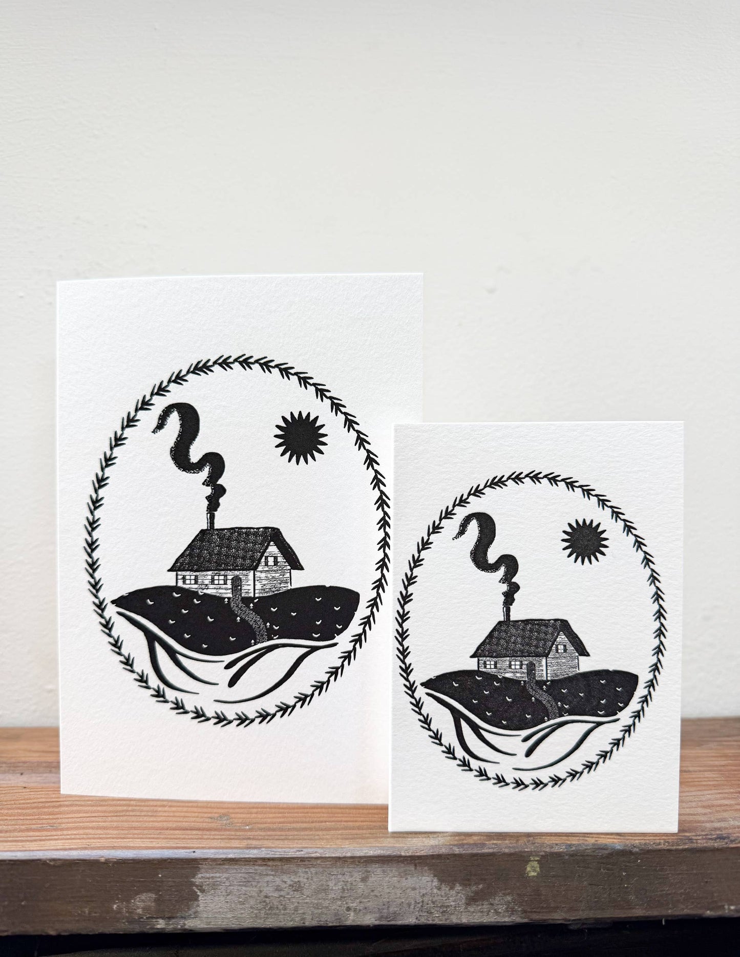 Home letterpress greeting card - folk magic