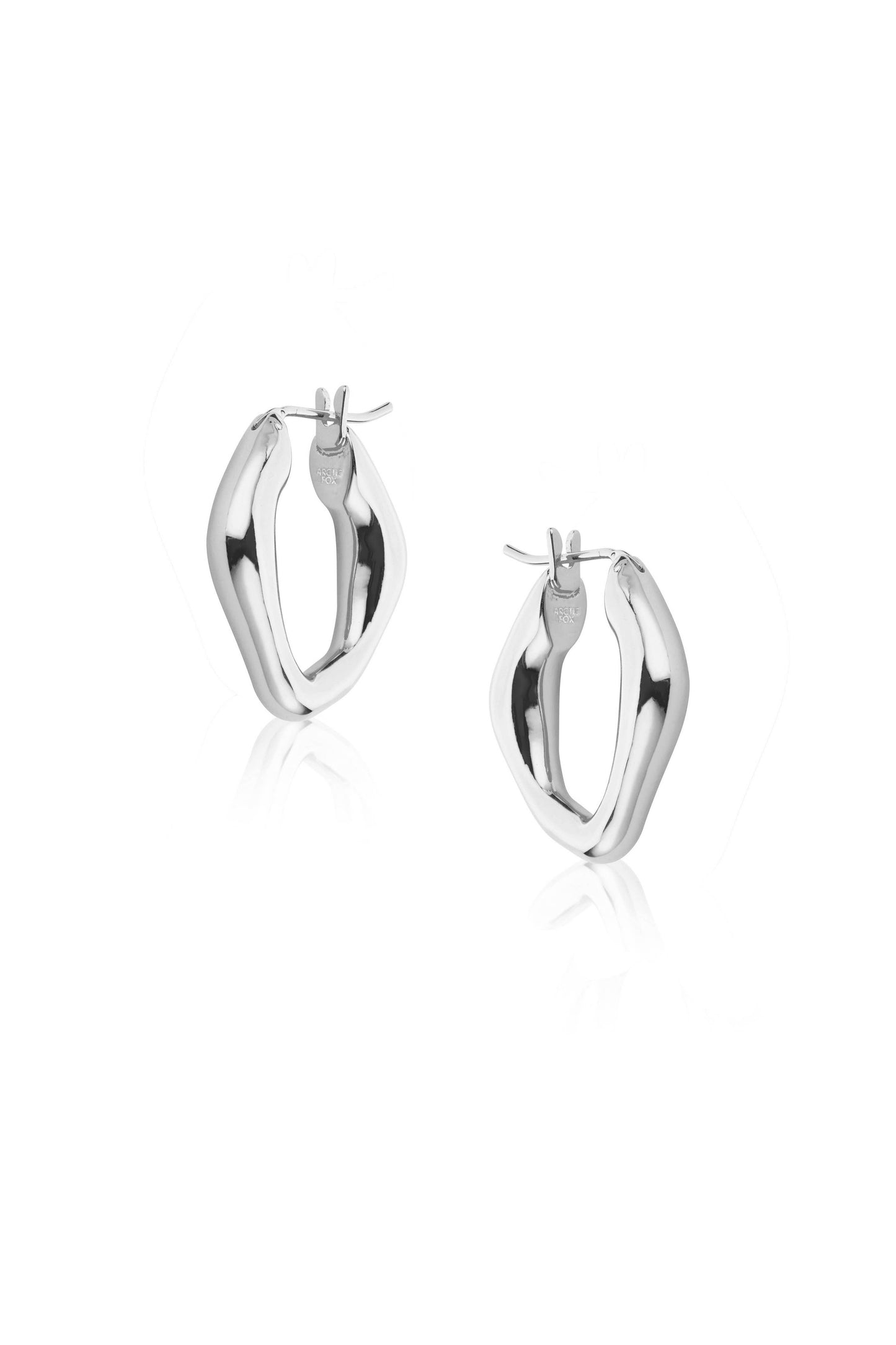 White Gold Signature Hoop Earring - Liv