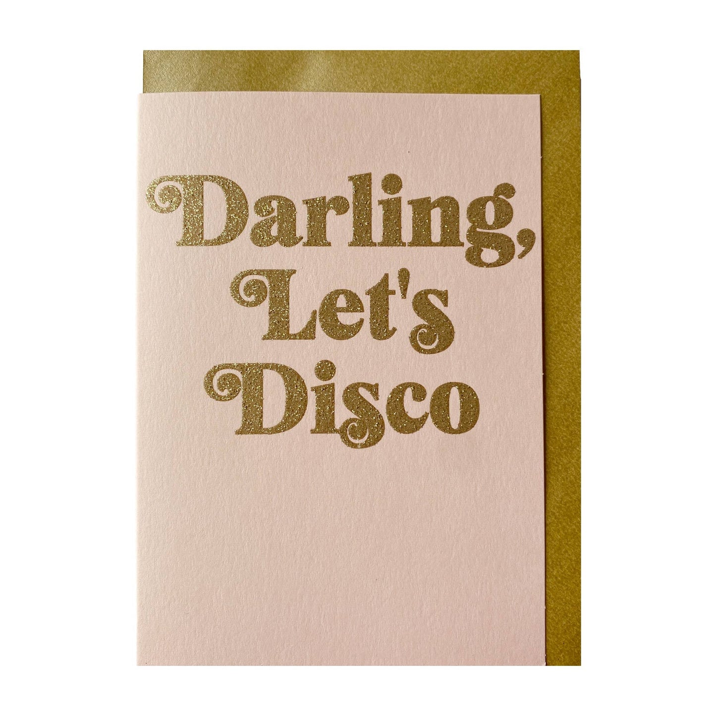 'Darling, Let's Disco' Card with Biodegradable Glitter  : Cellophane