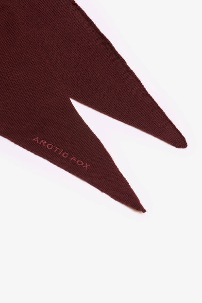 Merino Wool Triangle Scarf - Dark Walnut Brown - AW25