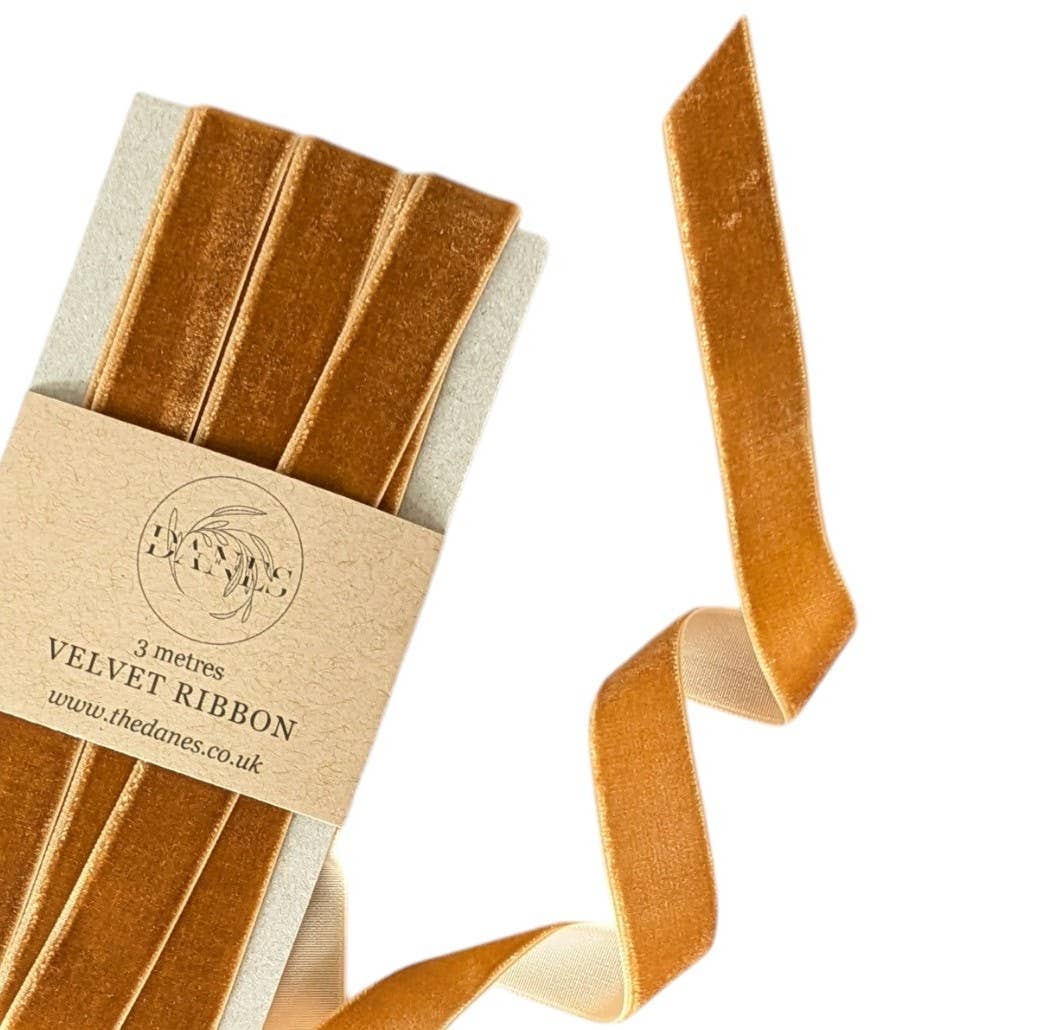 Velvet Ribbon - 16mm x 3M: Copper