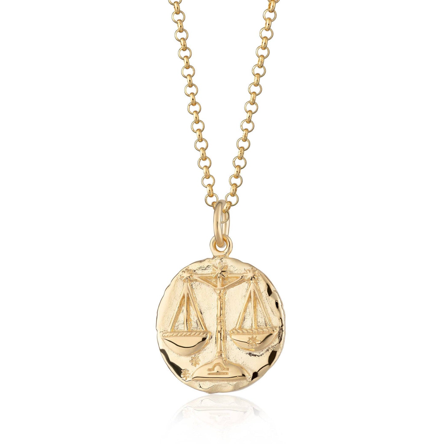 Gold Libra Zodiac Necklace