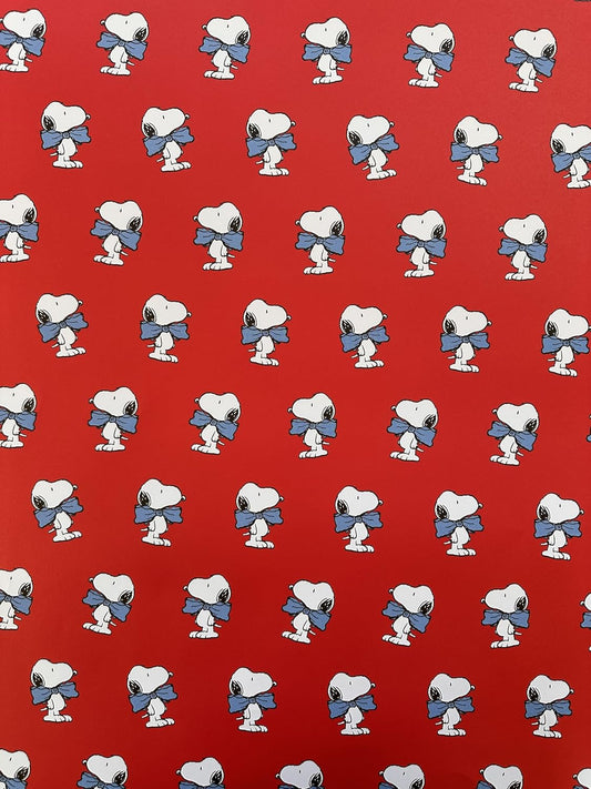 Snoopy Gift Wrap Dickie Bow