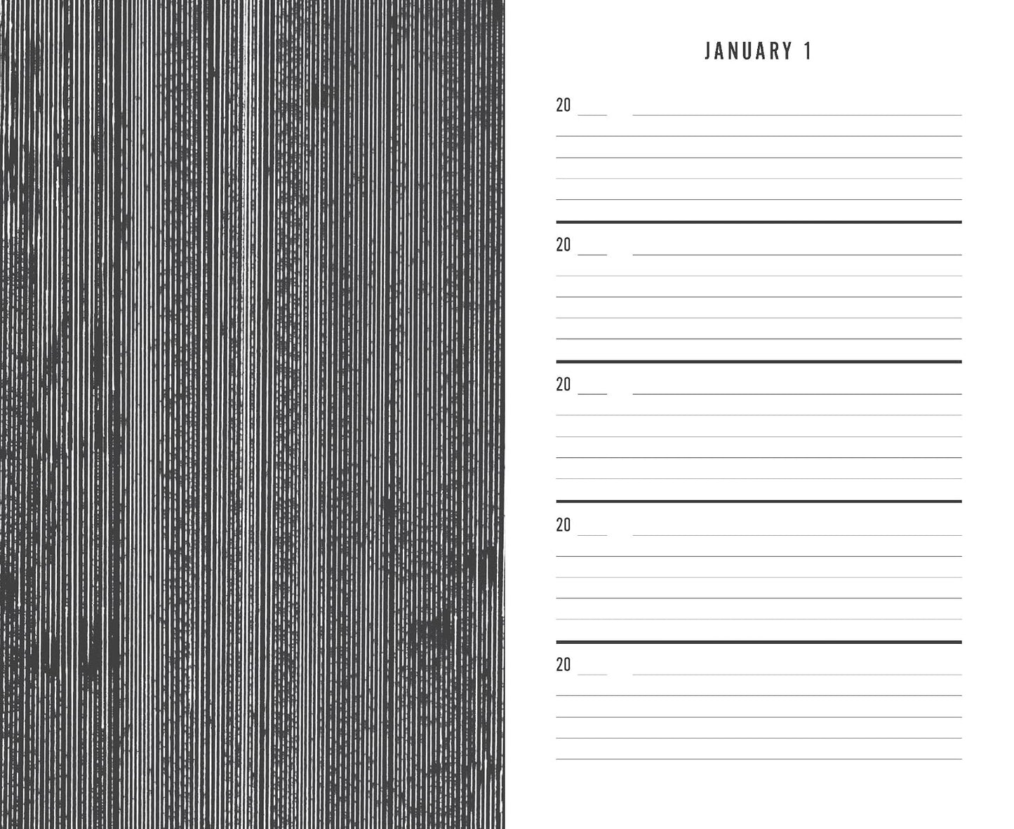 One Line a Day: Five Year Memory Book Black Canvas