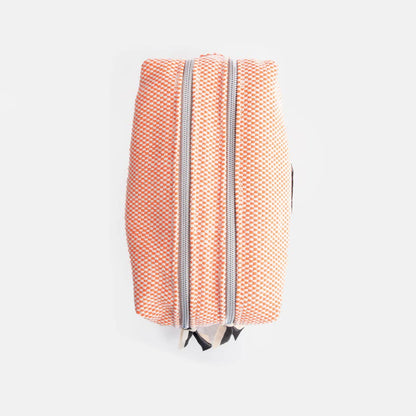 Orange Woven Large Travel Washbag