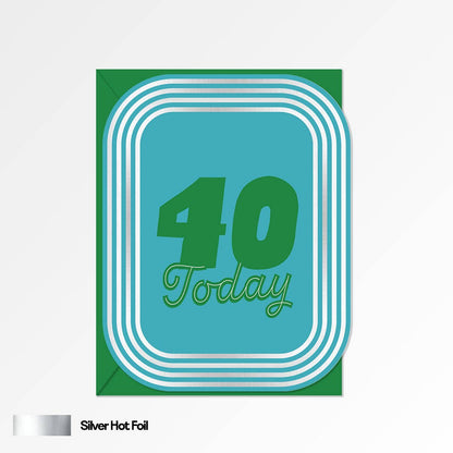 40 Age Birthday Card