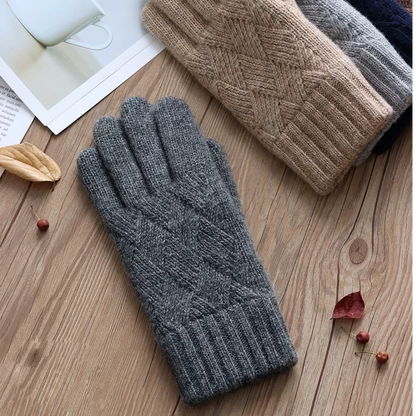 Double-Layered Wool Gloves for Men - Touchscreen Friendly: No.4