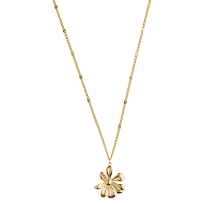 Winry - Irregular Flower Dangling Necklace Gold St