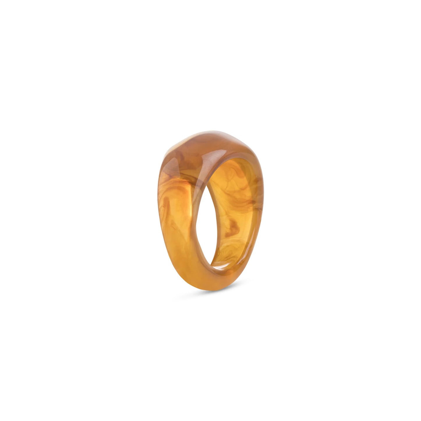 Hattie - Resin Statement Ring Brown