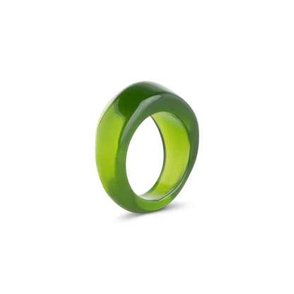 Hattie - Resin Statement Ring Green