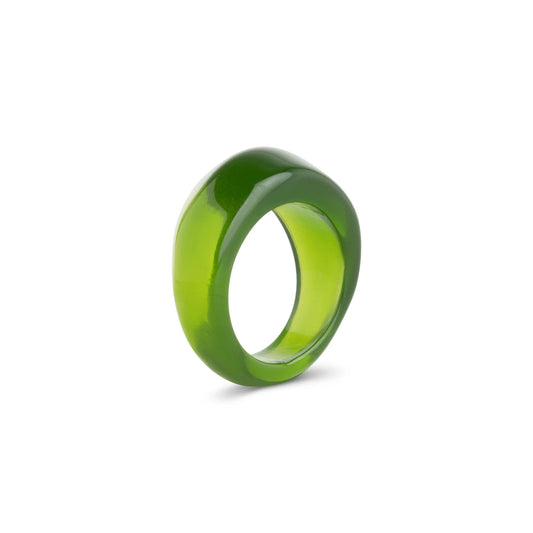 Hattie - Resin Statement Ring Green