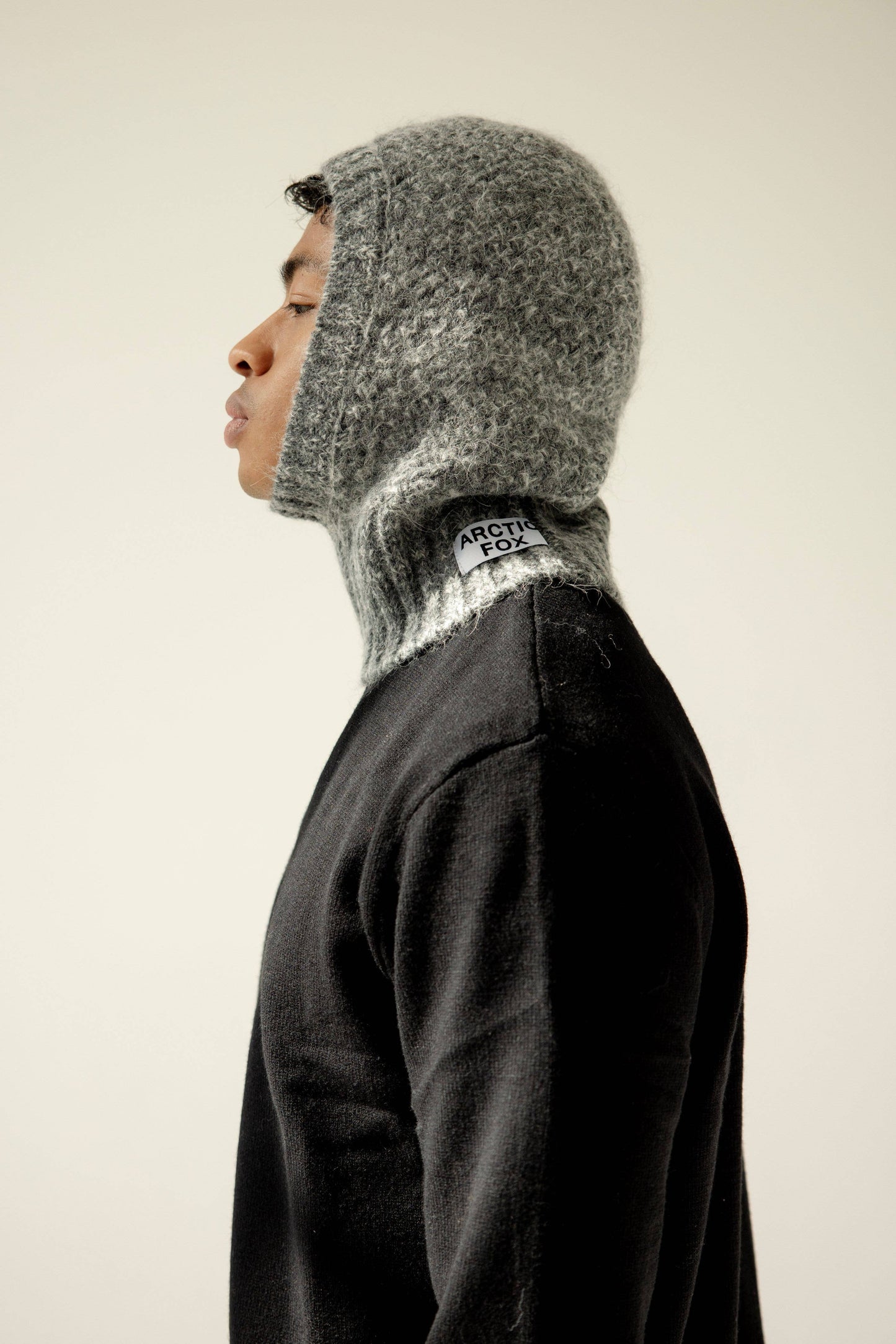 The Alpaca Balaclava Fitted Hood - Alpine Cloud - AW25