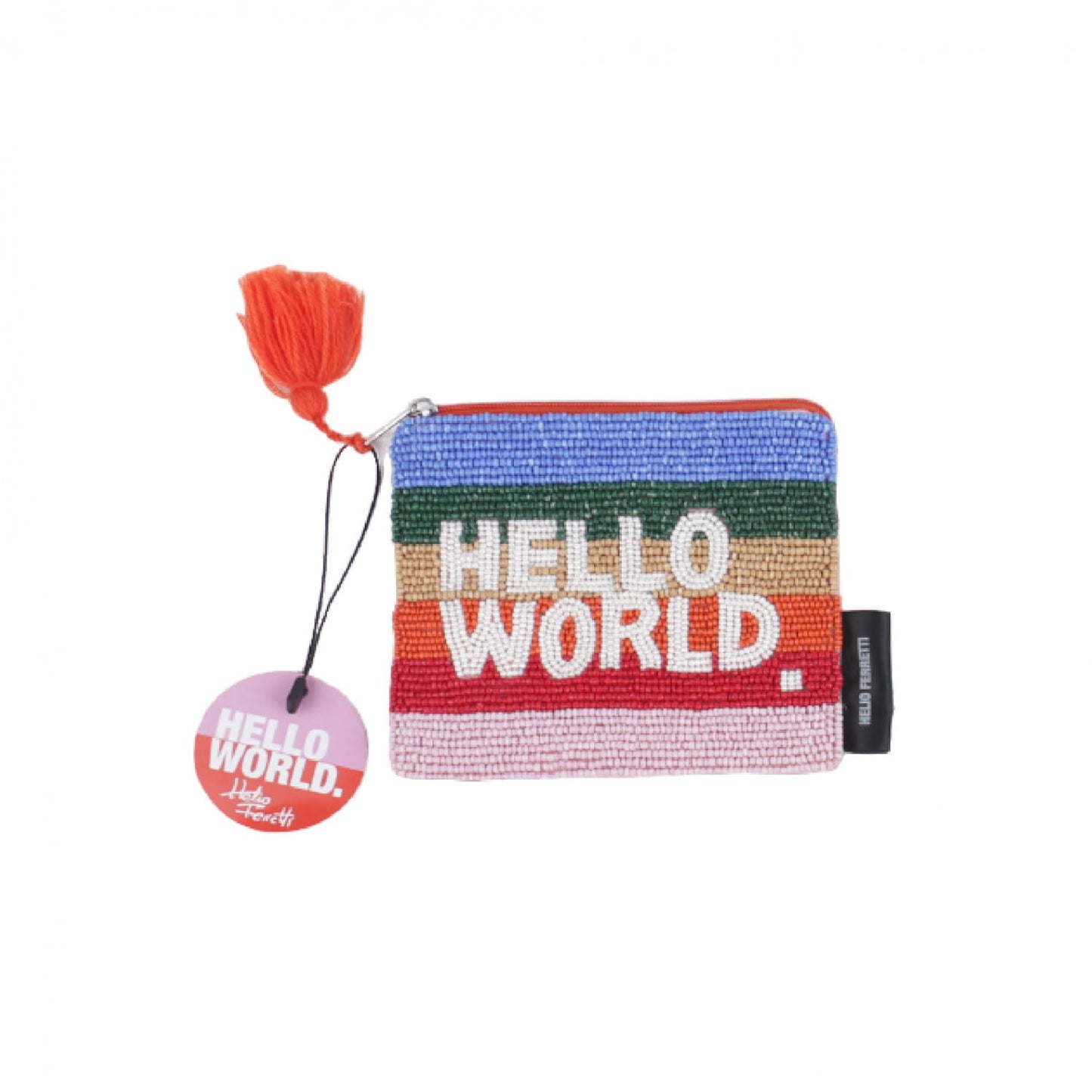 Beaded Sentiment Pouch - Hello World