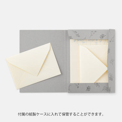 Midori Letter Set 313 Flower Color Washi Paper White