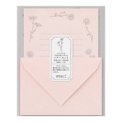Midori Letter Set 314 Flower Color Washi Paper Pink