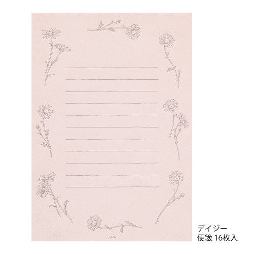 Midori Letter Set 314 Flower Color Washi Paper Pink