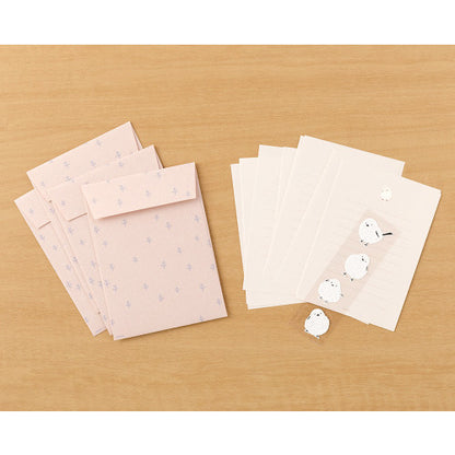 Midori Letter Set with Stickers 758 Long-tailed Tit