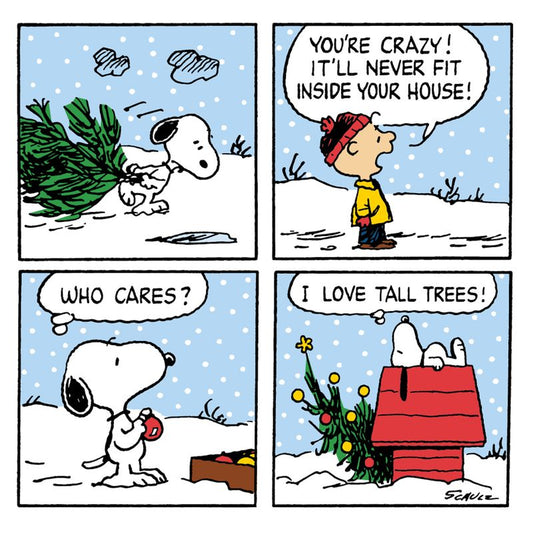 Snoopy Christmas Square X-mas Tree